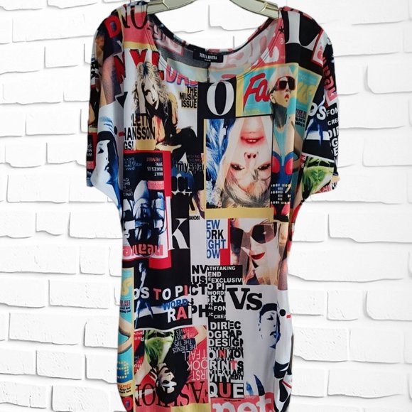 Terra Nostra Dresses & Skirts - L/XL🎵Terra Nostra Magazine Music Graffiti Mini dress Tunic